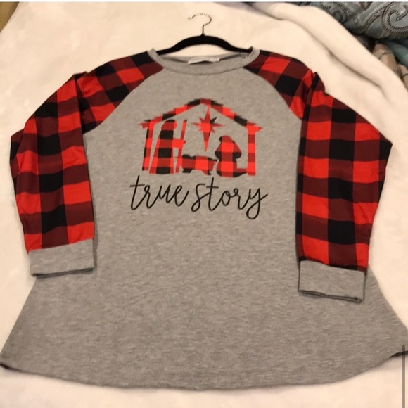 MISSLOOK true story check sleeve top size L - Picture 6 of 10